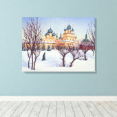 Russischer Winter 2004 Leinwanddruck (Insitu (Holzboden))