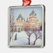 Russischer Winter 2004 Silbernes Ornament (Links)