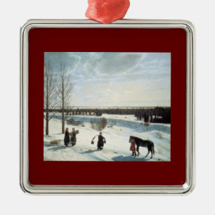 Russischer Winter - Nikifor Krylov Ornament Aus Metall