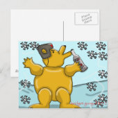 russischer Wodka-Bär Postkarte (Vorne/Hinten)