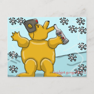 russischer Wodka-Bär Postkarte