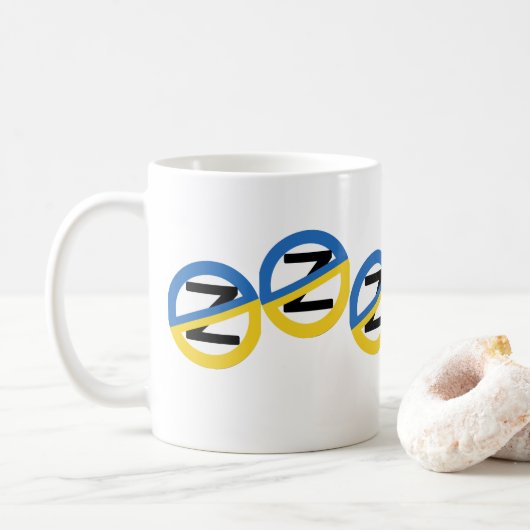 Russischer Z-T - Shirt Kaffeetasse (Mit Donut)