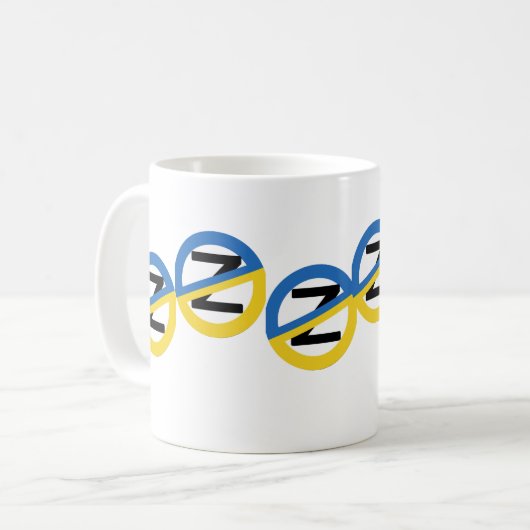 Russischer Z-T - Shirt Kaffeetasse (Vorderseite Links)