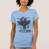 Russisches Adler-Gekritzel-T-Shirt T-Shirt (Vorderseite)
