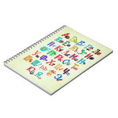 Russisches Alphabet mit Bildern Notizblock (Linke Seite)