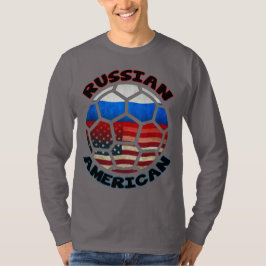 Russisches amerikanisches Fußballfan-T-Shirt T-Shirt