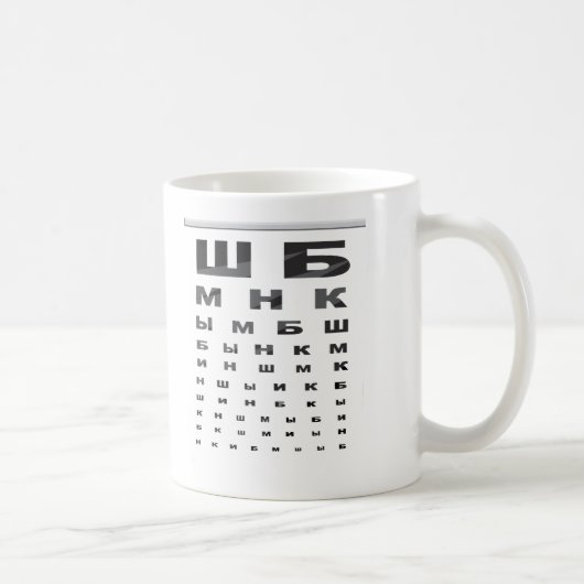 Russisches Augen-Diagramm Kaffeetasse (Rechts)
