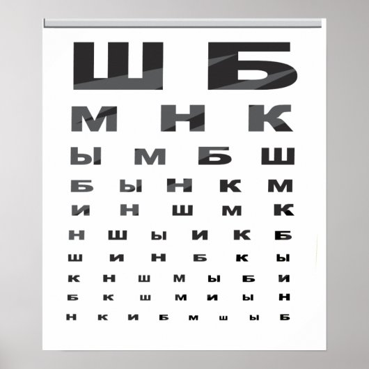 Russisches Augendiagramm-Poster Poster (Vorne)