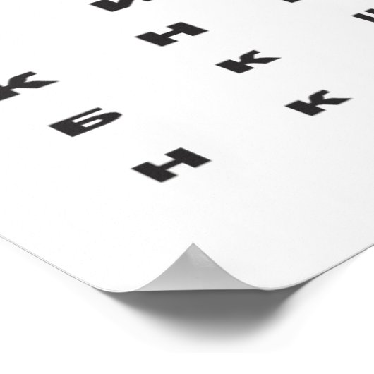 Russisches Augendiagramm-Poster Poster (Ecke)