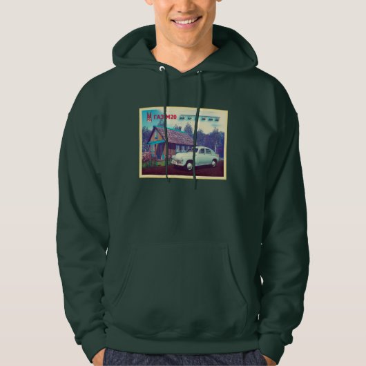 Russisches Auto und Dacha Hoodie (Vorderseite)