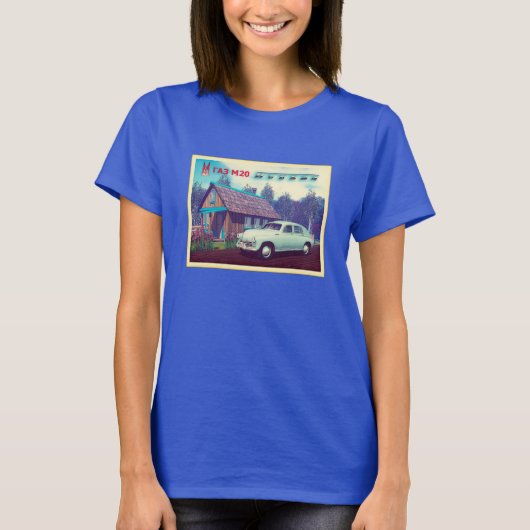 Russisches Auto und Dacha T-Shirt (Vorderseite)