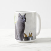 Russisches Blau Kaffeetasse (VorderseiteRechts)