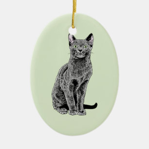 Russisches Blau Keramikornament