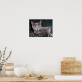 Russisches blaues Poster (Küche)