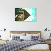 Russisches Blockhaus in St. Michael, Alaska Leinwanddruck (Insitu (Schlafzimmer))