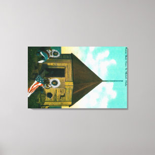 Russisches Blockhaus in St. Michael, Alaska Leinwanddruck