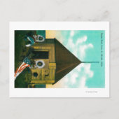 Russisches Blockhaus in St. Michael, Alaska Postkarte (Vorderseite)