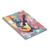 Russisches Blue Cat Notebook mit Gitarre Notizblock (Rechte Seite)