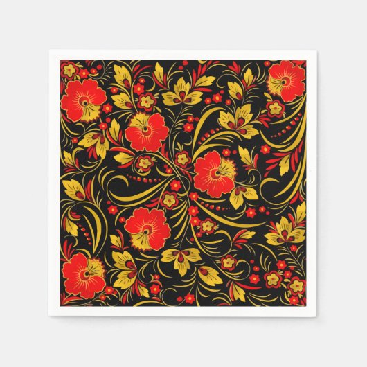 Russisches Chokhlom Serviette (Vorderseite)
