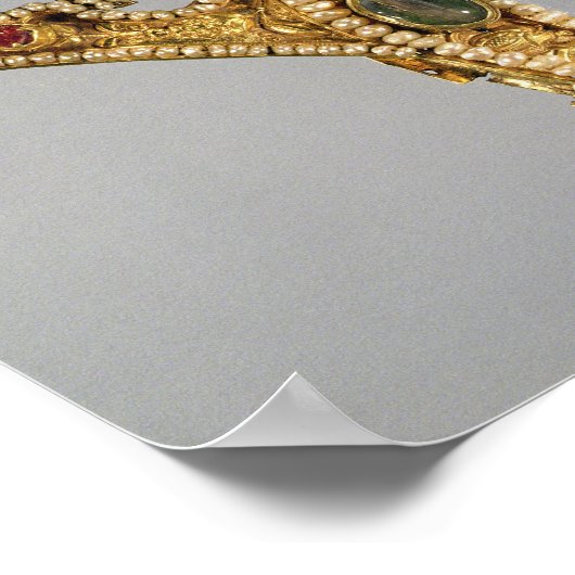 Russisches Diadem, Set mit Perlen Poster (Ecke)