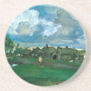 Russisches Dorf Valentin Serov Getränkeuntersetzer