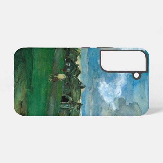 Russisches Dorf Valentin Serov Samsung Galaxy Hülle (Rückseite (Horizontal))