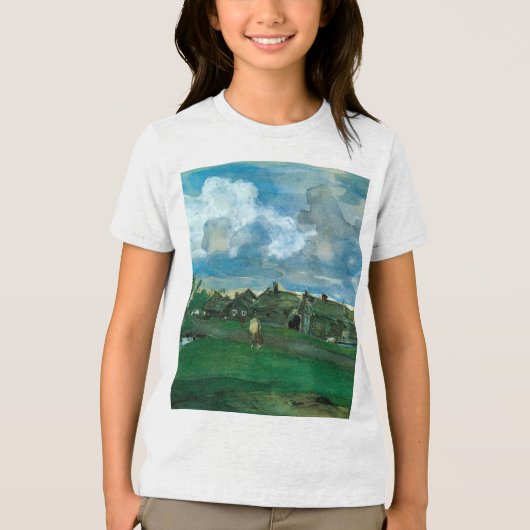 Russisches Dorf Valentin Serov Tri-Blend Shirt (Vorderseite)