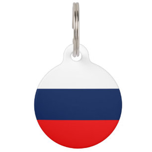 Russisches Flaggen-Wappen Haustiermarke