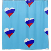 Russisches Herz Duschvorhang (Vorderseite)