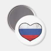 Russisches Herz Magnet (Vorderseite/Rückseite)