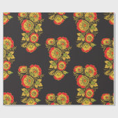 Russisches Hohloma-Wrackpapier Geschenkpapier (Flach)