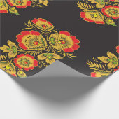 Russisches Hohloma-Wrackpapier Geschenkpapier (Ecke)