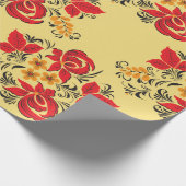 Russisches Hohloma-Wrackpapier Geschenkpapier (Ecke)