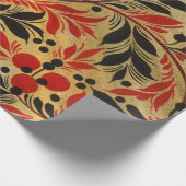 Russisches Hohloma-Wrackpapier Geschenkpapier (Ecke)