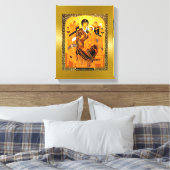 Russisches Icon Mary Mutter Gottes Canvas Print Leinwanddruck (Insitu (Schlafzimmer))