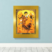 Russisches Icon Mary Mutter Gottes Canvas Print Leinwanddruck (Insitu (Holzboden))