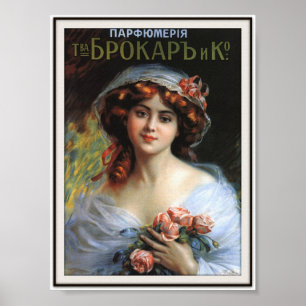 Russisches Kaiserparfüm, das 1892 annonciert Poster