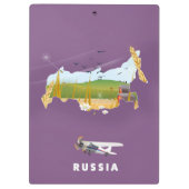 Russisches Kartenfahrplakat Klemmbrett (Rückseite)