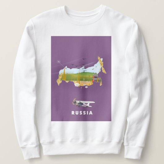 Russisches Kartenfahrplakat Sweatshirt (Design vorne)