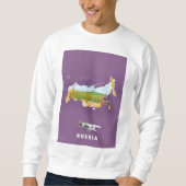 Russisches Kartenfahrplakat Sweatshirt (Vorderseite)
