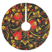 Russisches khokhloma polyester weihnachtsbaumdecke (Vorderseite)