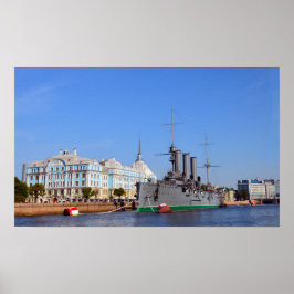 Russisches Kreuzschiff Aurora Poster