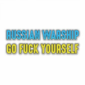 Russisches Kriegsschiff geht selbst Aufkleber (Vorderseite)