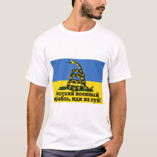 Russisches Kriegsschiff Shirt Schlange Ukrainisch