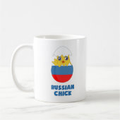 Russisches Küken, ein Mädchen von Russland Kaffeetasse (Links)