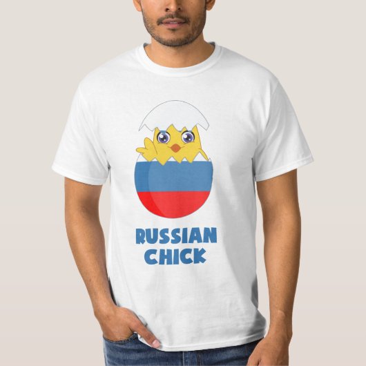 Russisches Küken, ein Mädchen von Russland T-Shirt (Vorderseite)
