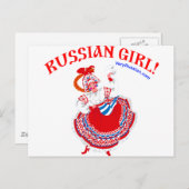 Russisches Mädchen! Postkarte (Vorne/Hinten)