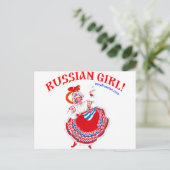 Russisches Mädchen! Postkarte (Stehend Vorderseite)