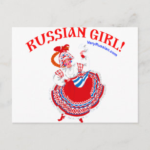 Russisches Mädchen! Postkarte