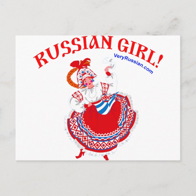Russisches Mädchen! Postkarte (Vorderseite)